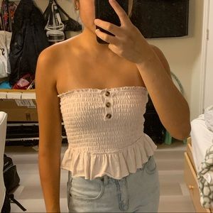Free People Smocked Tube Top